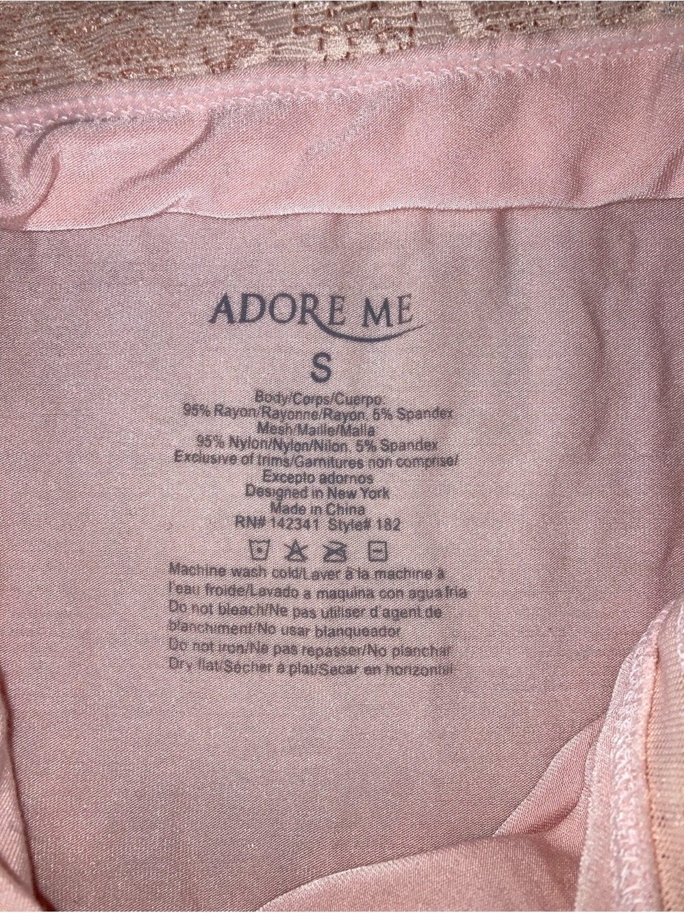 Pink Mesh Lace Slip - Picture 4 of 5